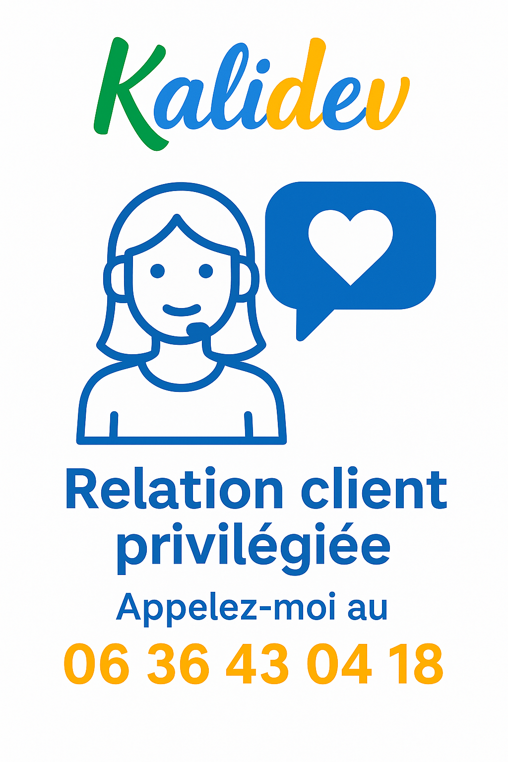 Publicité Kalidev et support client Publicité Kalidev et support client